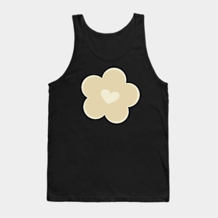 Cream coloured flower Tank Top